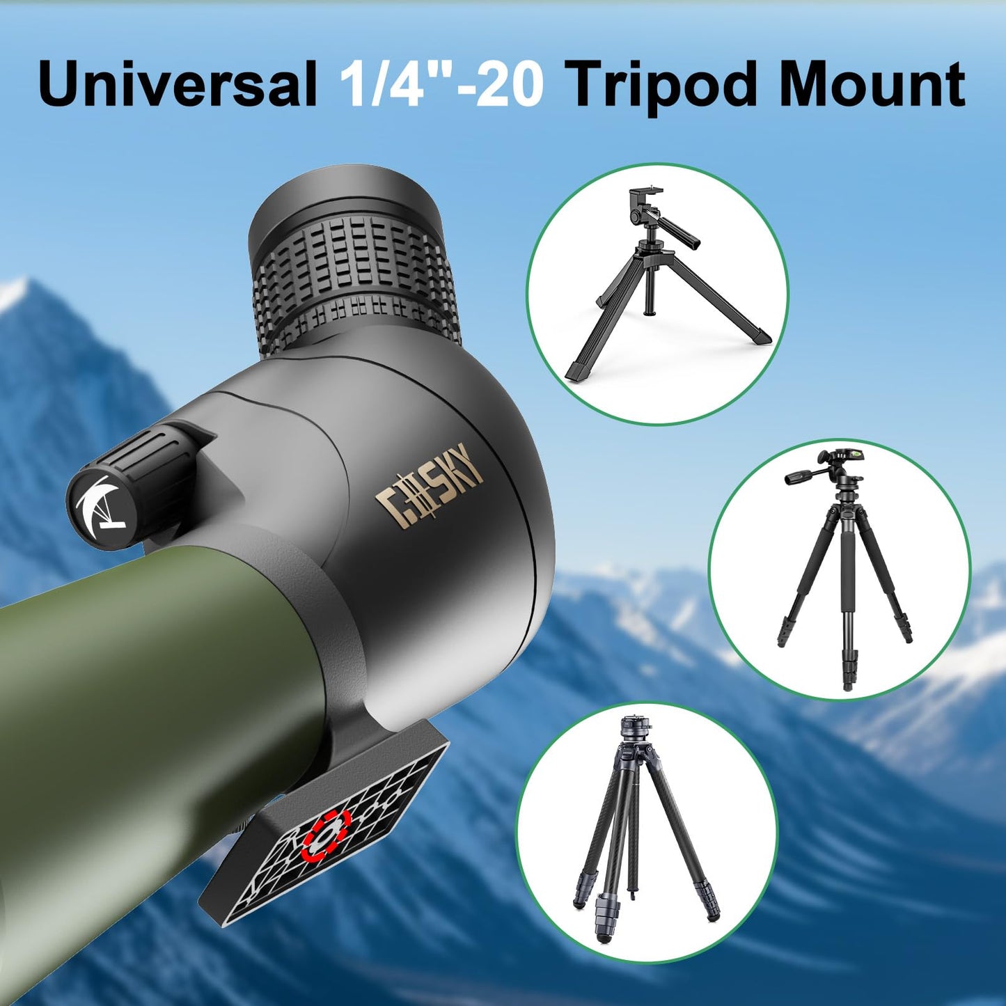Gosky Flagship 25-75x80 Spotting Scope - Spotting Scopes with Tripod, Carrying Bag and Quick Phone Holder BAK4 Waterproof Spotter Scope for Bird Watching Target Shooting,Upgraded Version