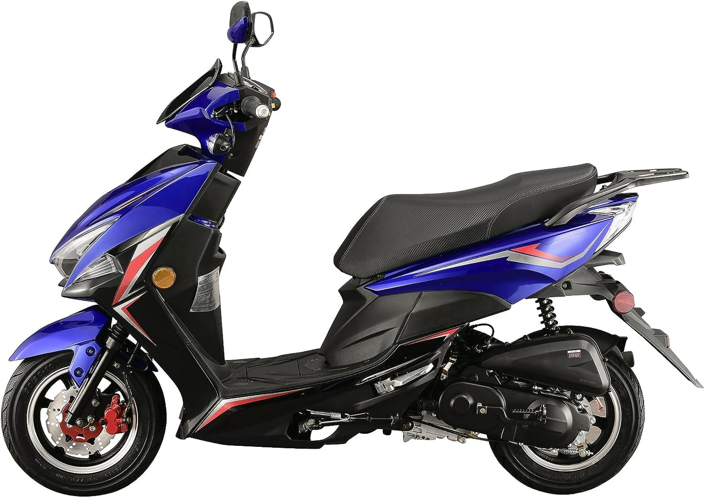 HHH X18 Upgraded 150cc Scooter Moped Street Gas Fully Automatic Scooter 150cc Moped for Adult and Youth Upgraded 10" Aluminum Wheels (Blue Color)