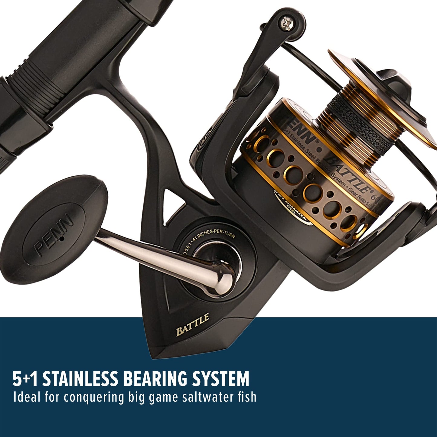 PENN Battle Spinning Reel and Fishing Rod Combo