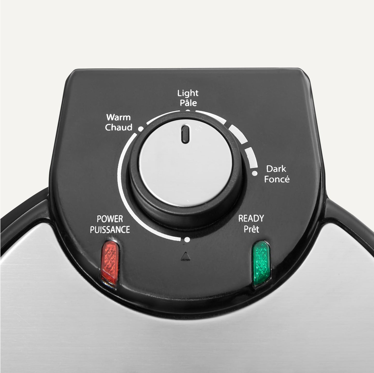 Amazon Basics Belgian Waffle Maker with 8-inch Round Ceramic Non-Stick Plate, Browning Control, Black