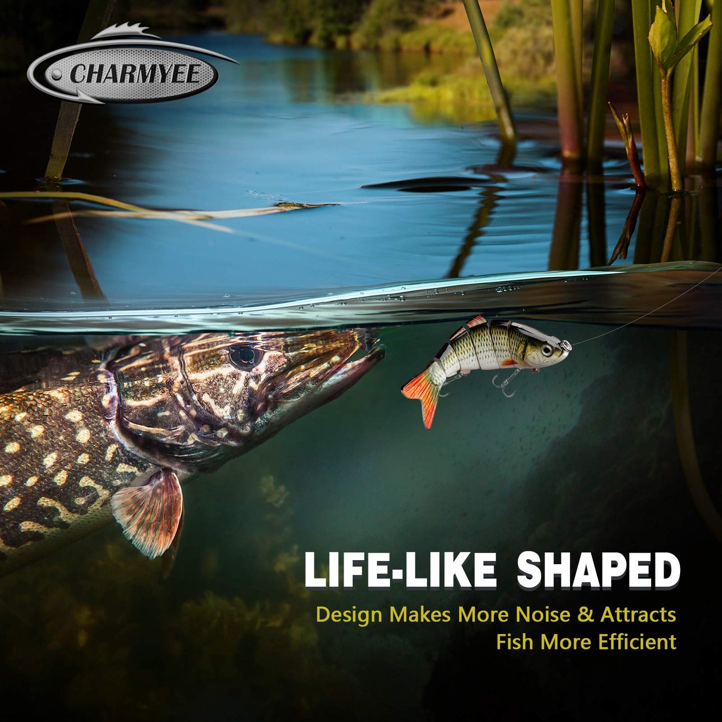 Bass Fishing Lure for Freshwater and Saltwater Lifelike Fishing Lures Multi Jointed Swimbait for Bass Trout Crappie Walleye Pike Fishing Gifts for Men