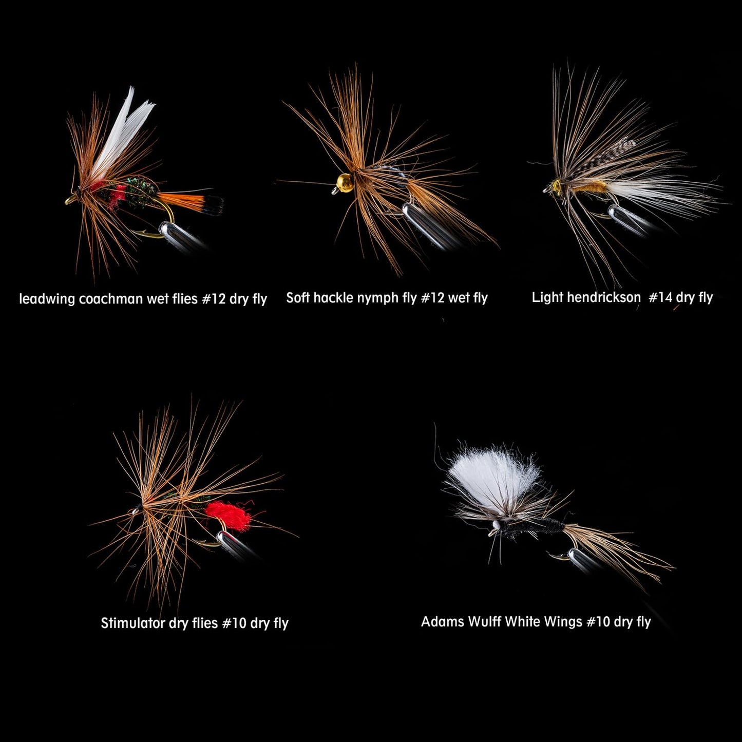 Goture Fly Fishing Flies Kit,25pcs/30pcs/100pcs Fly Fishing Lures,Dry Flies Wet Flies Streamers Nymphs Flies, Fly Fishing Assortment Kit for Bass Trout Salmon Fishing