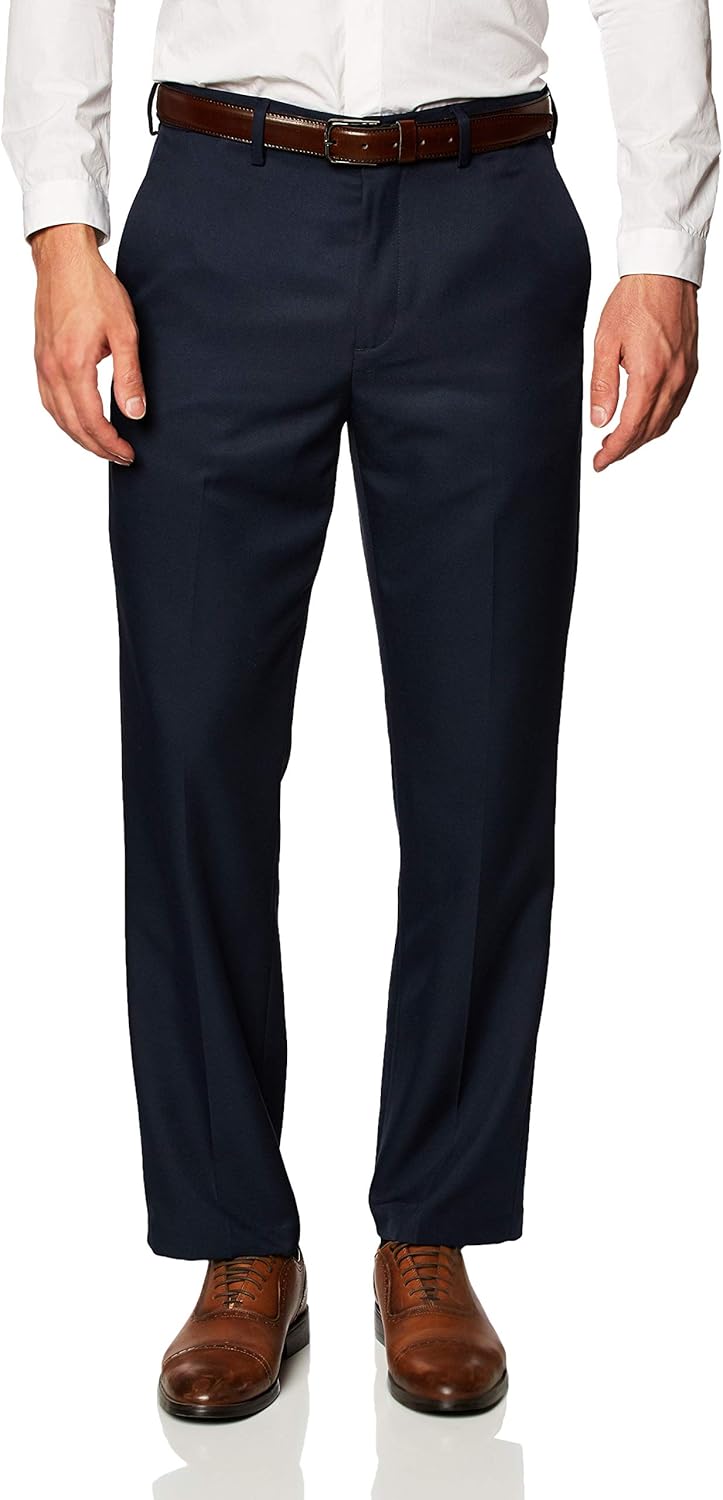 Amazon Essentials Men's Classic-Fit Expandable-Waist Flat-Front Dress Pant