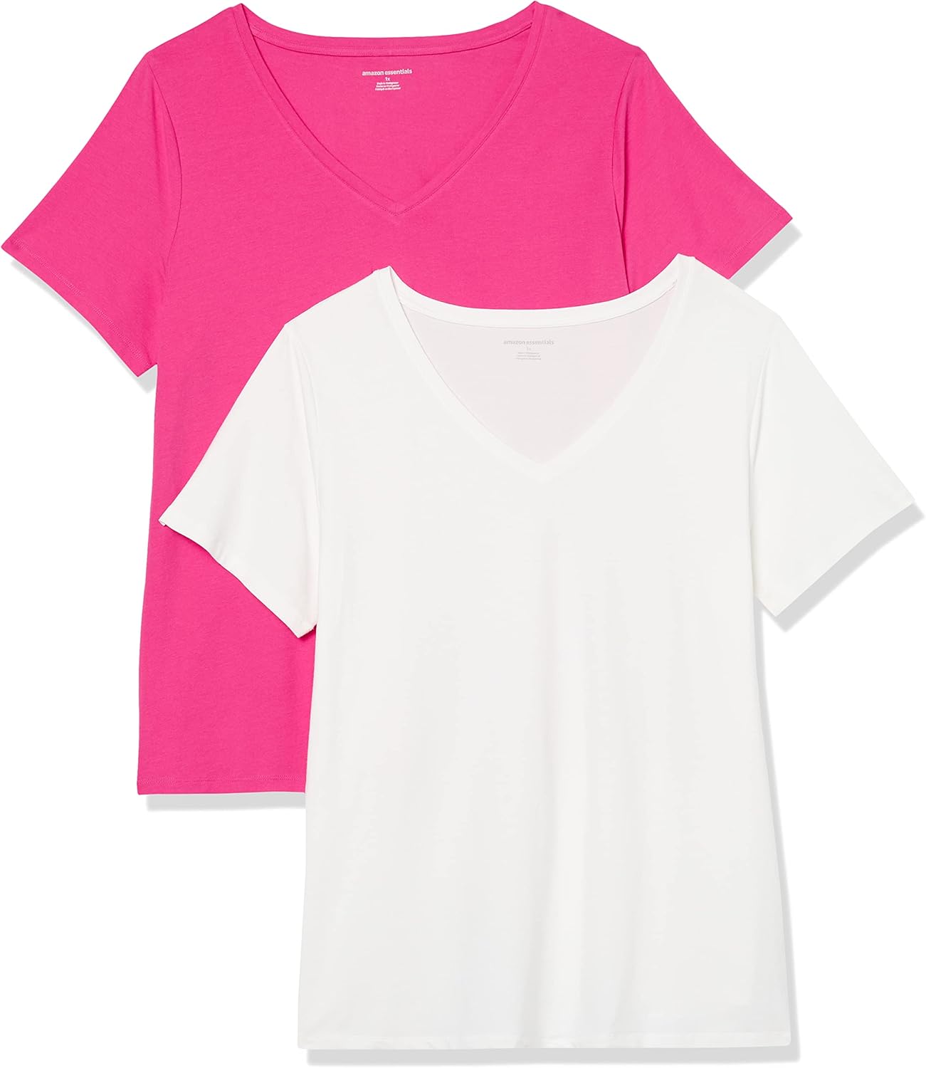 Amazon Essentials Women's Plus Size Short-Sleeve V-Neck T-Shirt