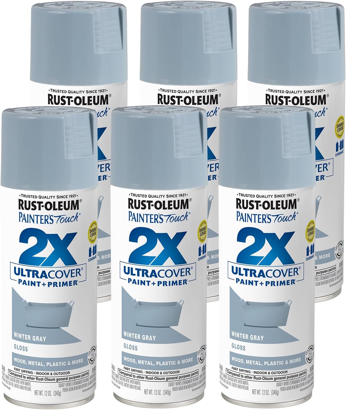 Rust-Oleum 331182 Painter's Touch 2X Ultra Cover Spray Paint, 12 oz, Ultra Matte Black