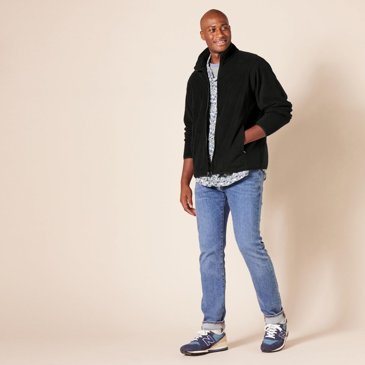 Amazon Essentials Men's Full-Zip Polar Fleece Jacket (Available in Big & Tall)