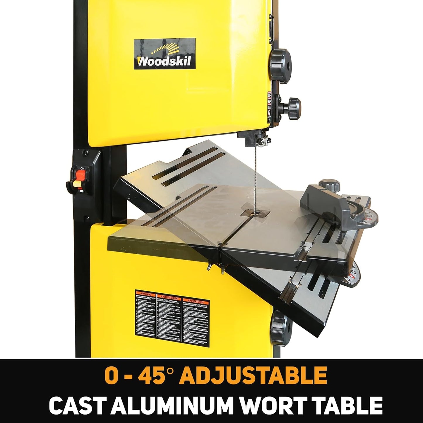 3-Amp 9-Inch Band Saw, 2500FPM Benchtop Bandsaw with Removable Safty Key, Cast Aluminum Table, Steel Base for woodworking