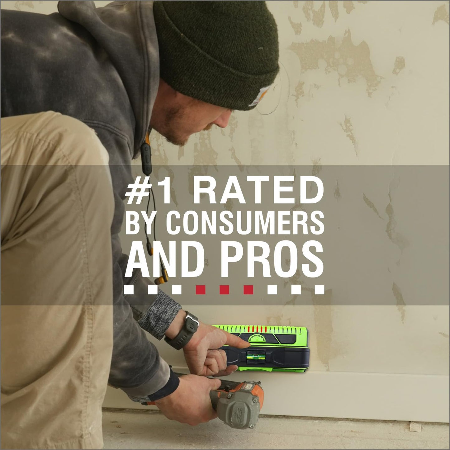 Franklin Sensors ProSensor M210 Stud Finder with 13-Sensors, Wood & Metal Stud Detector/Wall Scanner, Live Wire Detection