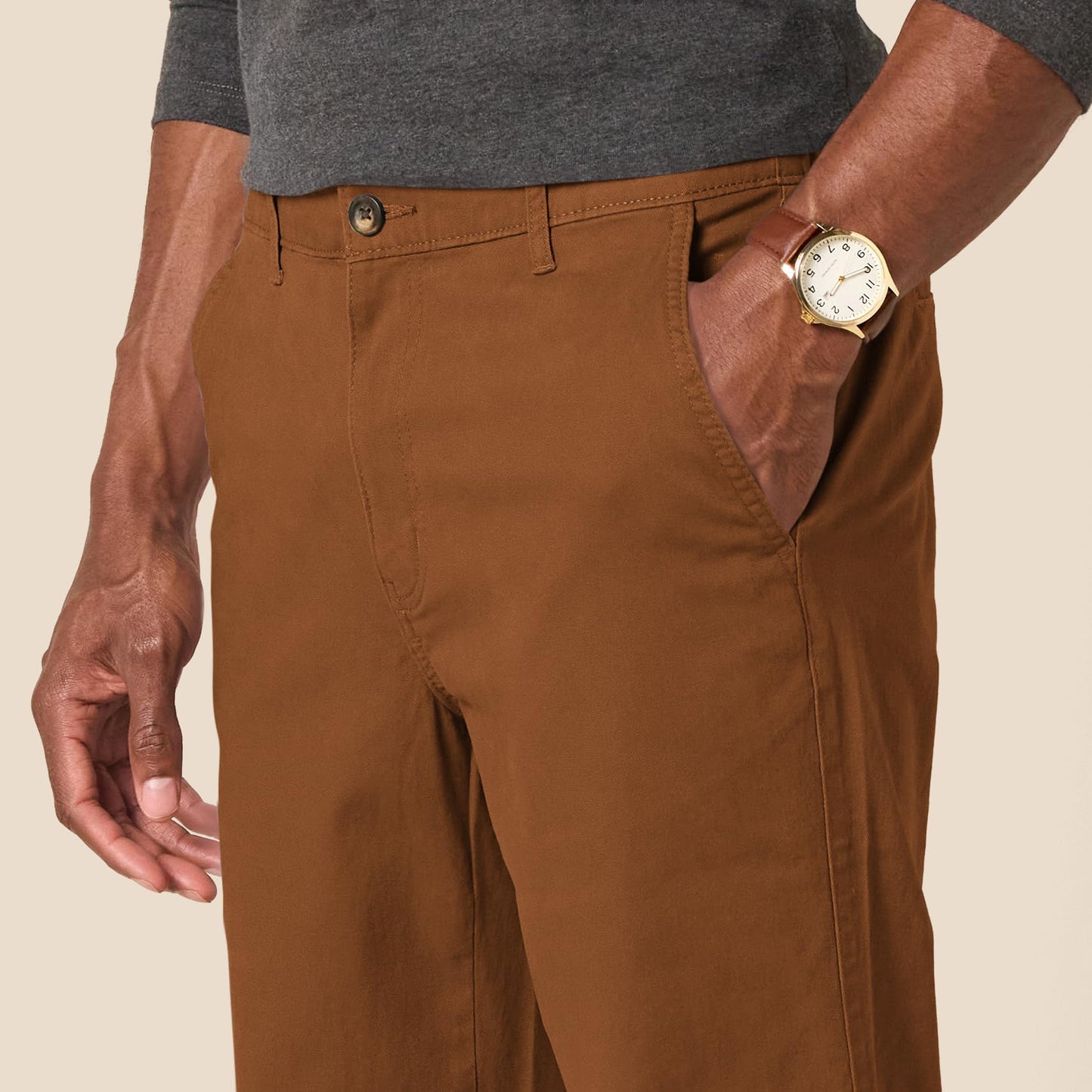 Amazon Essentials Men's Straight-Fit Washed Cotton Chino Jogger Pant
