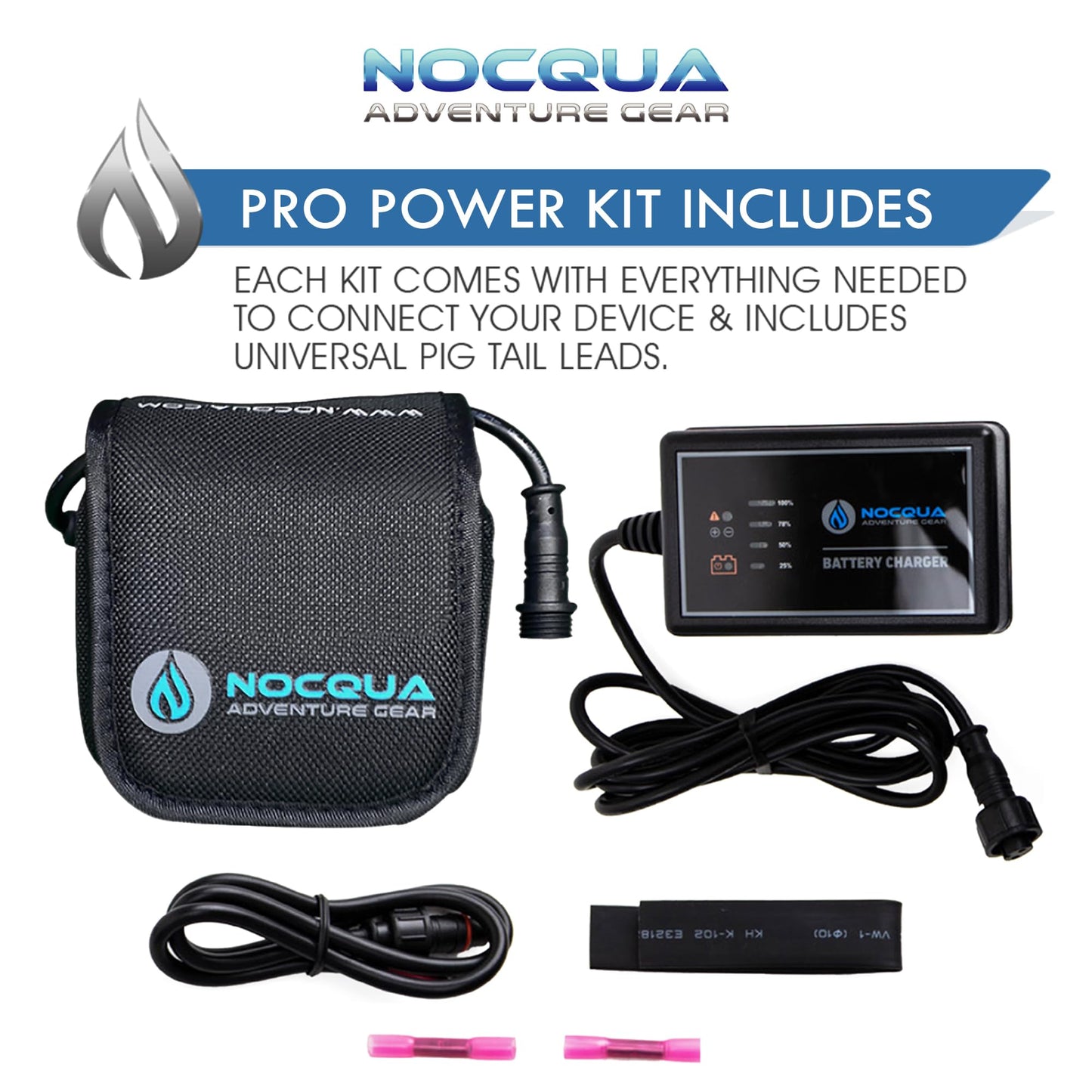 Pro Power Water-Resistant Battery & Charger Kit - Compatible with GPS, Depth & Fish Finders, & Most 12 Volt Electronics