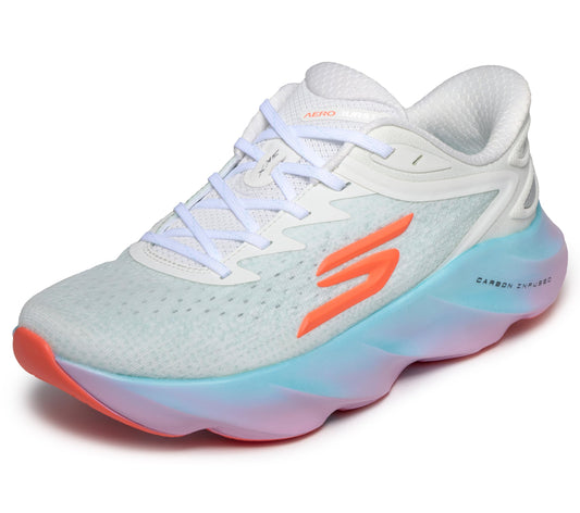 Skechers Women's Aero Burst Hands Free Slip-Ins Sneaker, White/Multi, 8.5