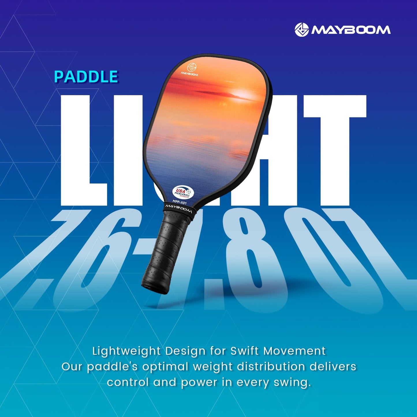 Pickleball Paddles Set of 2 or 4, USAPA Approved Pickleball Set with 4 Pickleball Balls and Pickleball Bag, Fiberglass Pickle Ball Rackets 2 Pack for Beginner(Meteor)