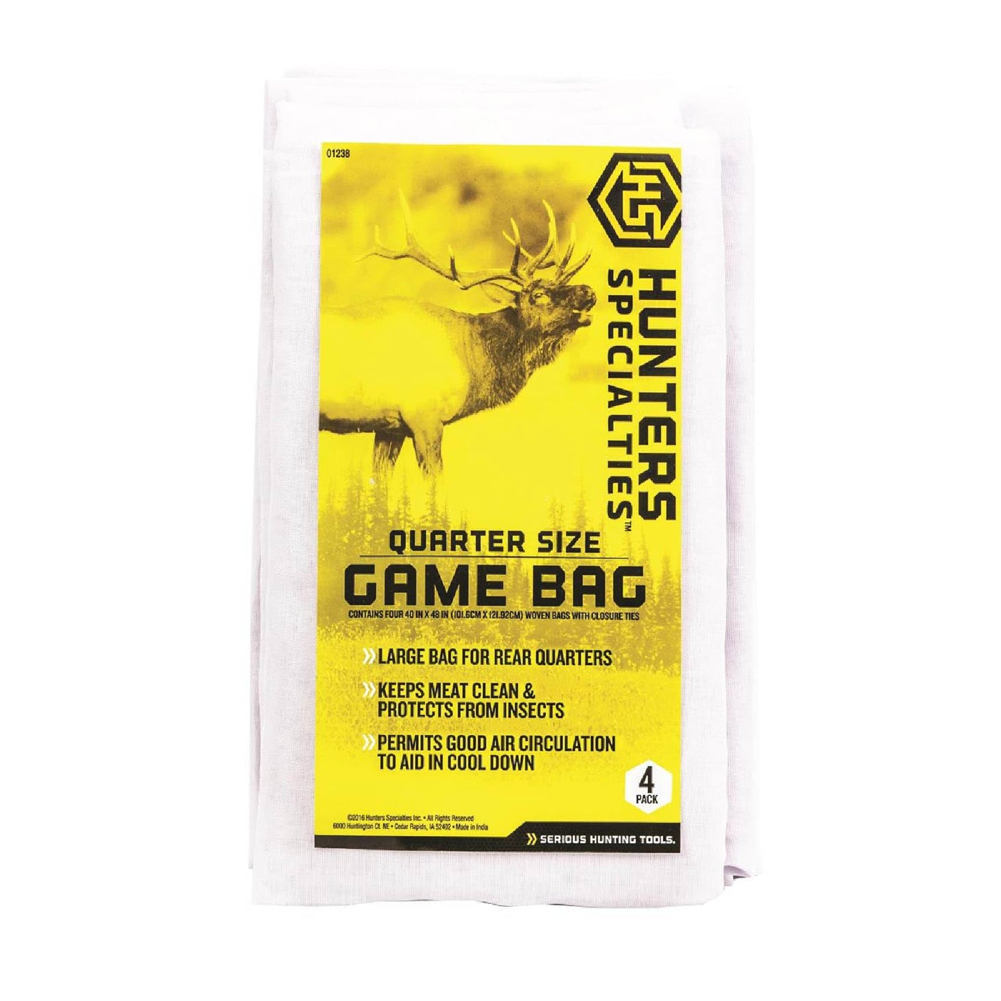 Hunters Specialties Game Bag | XL Deluxe Size Reusable Washable Heavy-Duty Canvas Field Dressing Game Bags, 42" X 72"