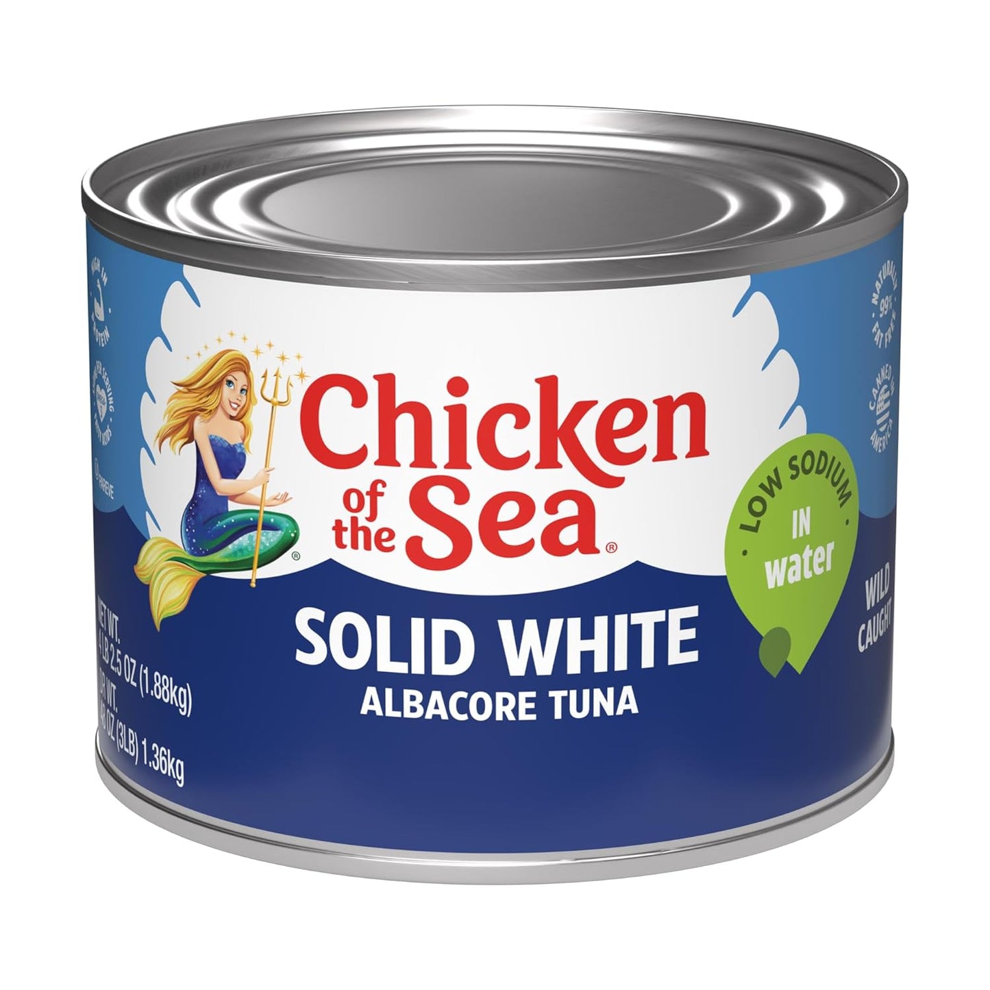 Chicken of the Sea Chunk White Albacore Tuna in Water, Wild Caught Canned Tuna, 12 oz. Can (Pack of 12)
