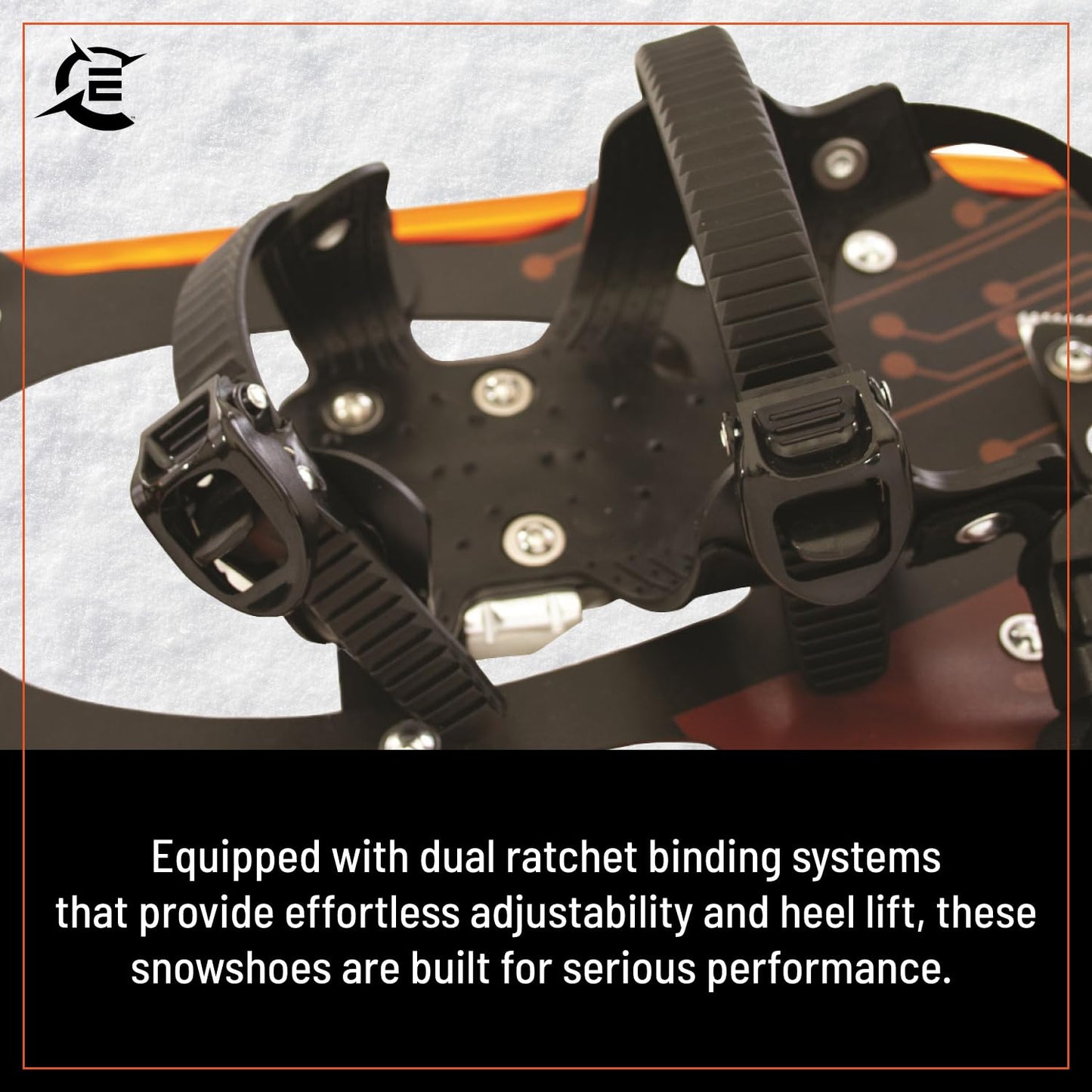 Lightweight Aluminum Frame Snowshoes with Dual Ratchet Bindings, Nylon Heel Strap, HDPE Decking, Includes Heavy Duty Carry Bag, Available in Adult and Kids Sizes