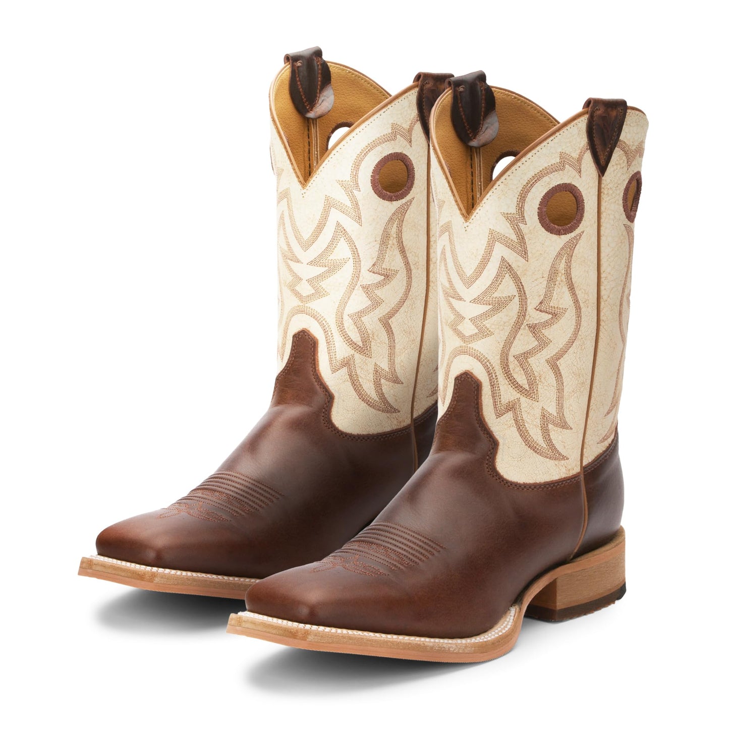 Justin Caddo 11" Western Boots for Men - Durable Premium Full-Grain Leather Square Toe Cowboy Boots Built with Full Double-Stitch Welt Construction