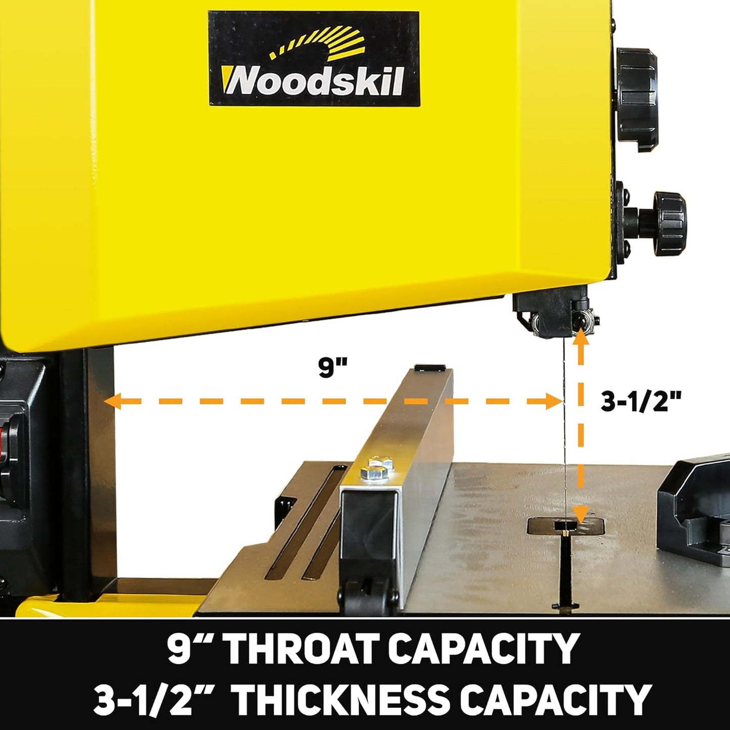 3-Amp 9-Inch Band Saw, 2500FPM Benchtop Bandsaw with Removable Safty Key, Cast Aluminum Table, Steel Base for woodworking