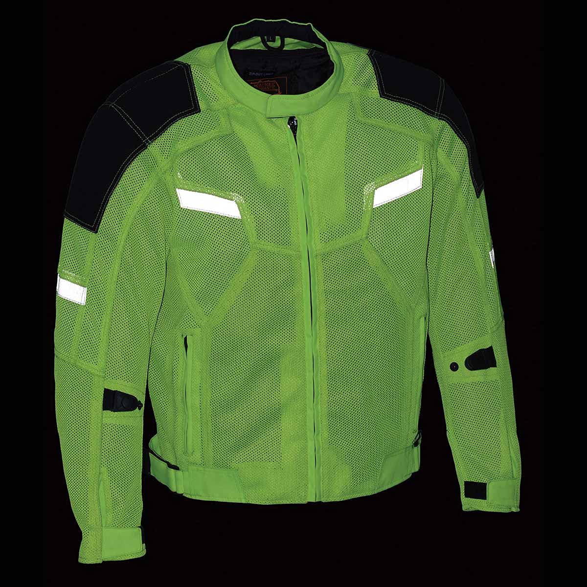 Milwaukee Leather MPM1792 Men's Black CE Armored Textile Motorcycle Jacket- All Season Biker Jacket