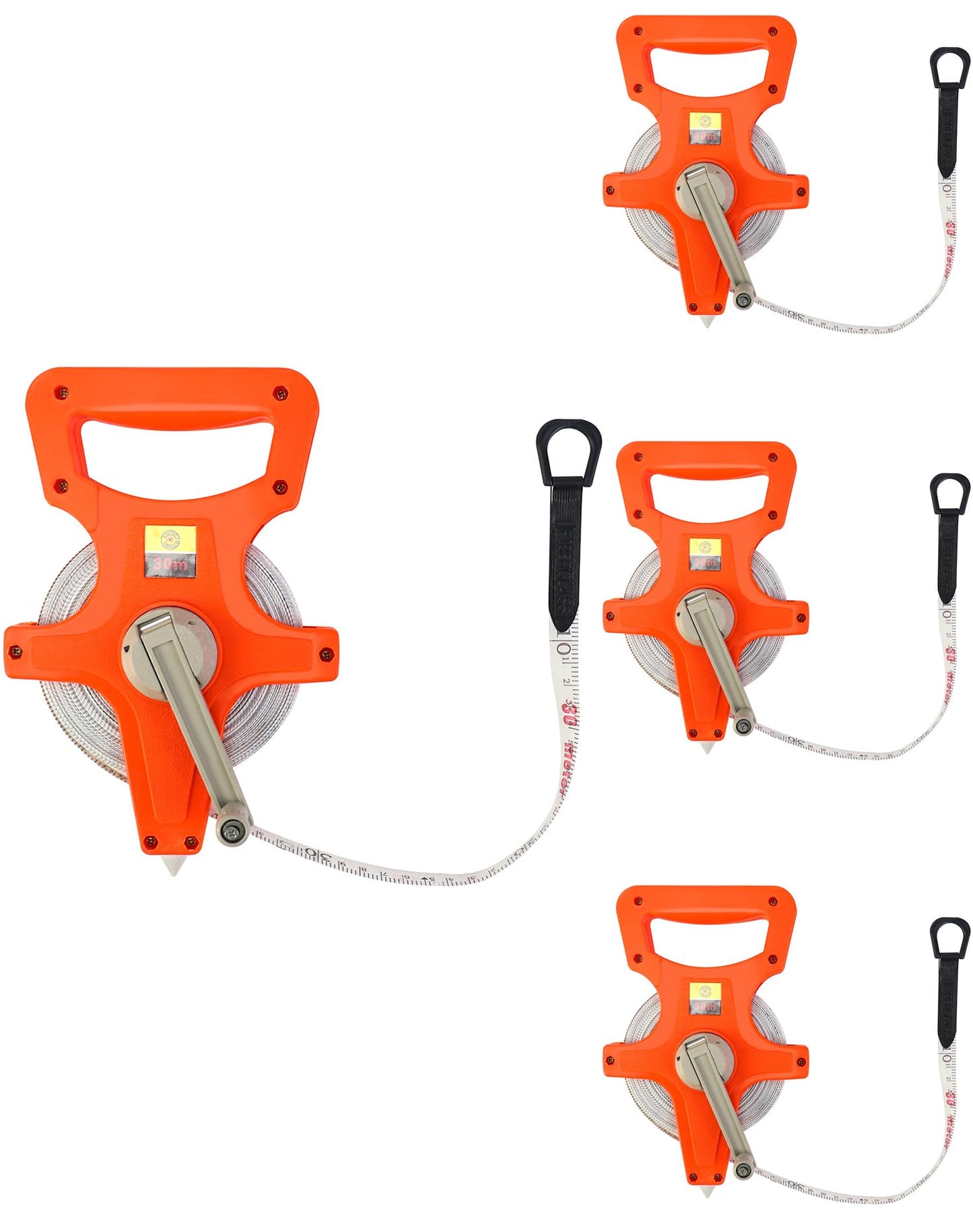 QWORK Tape Measure, 1/2" x 330' Open Reel Dual Sided Fiberglass Tape Measure for Engineer, Yard and Field, Measuring Tape