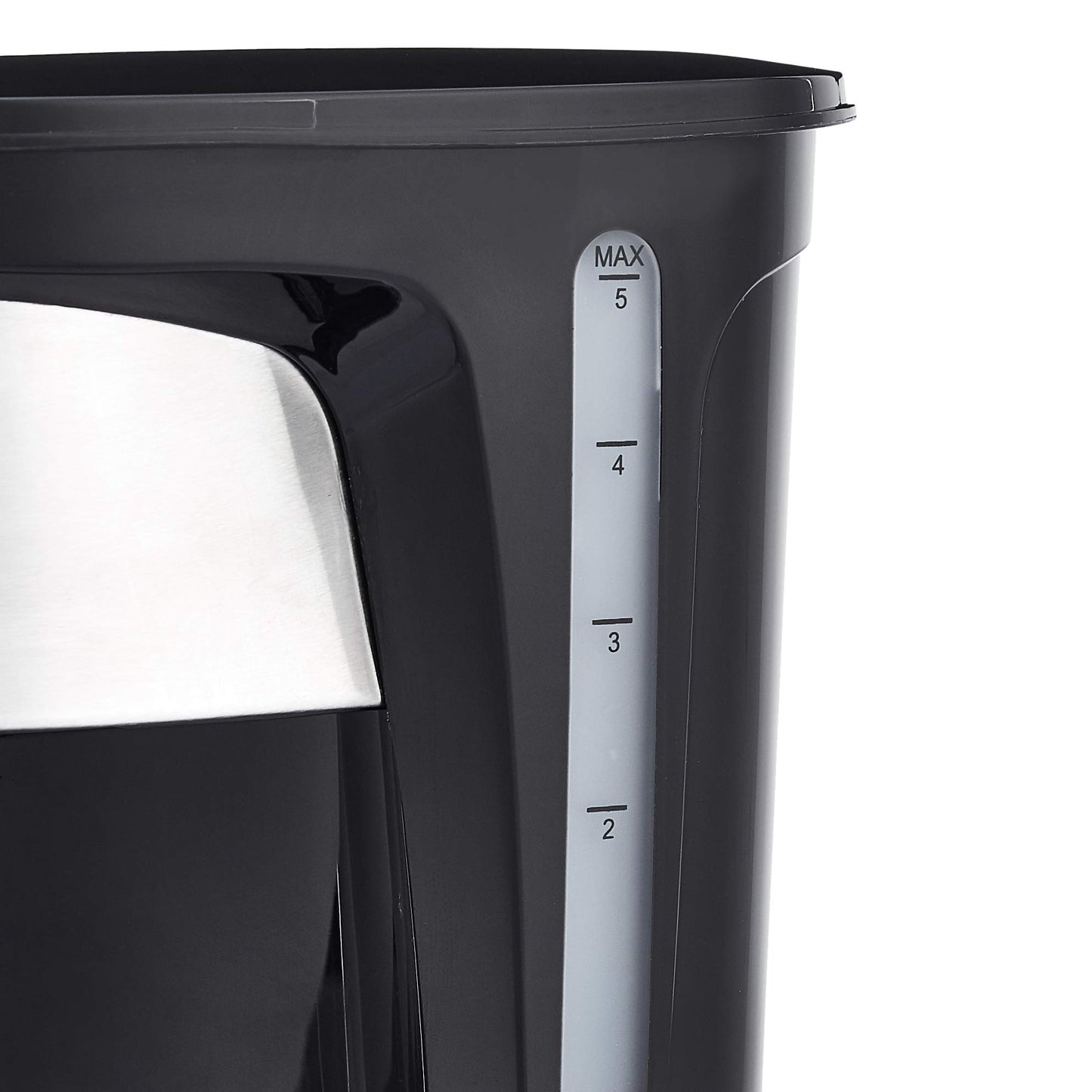 Amazon Basics Coffee Makers, 12-Cup Coffee Machines with Reusable Filter, Coffee Pots, Black & Stainless Steel