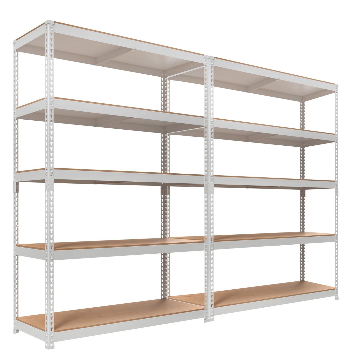 HOMEDANT 5 Tier Laminated Boltless Heavy Duty Garage Storage Adjustable Wide Size Metal Shelving Unit Utility Rack Shelves Organization Multipurpose Shelf Shed Warehouse 47.7"W x 24.1"D x 71.3"H 2Pack