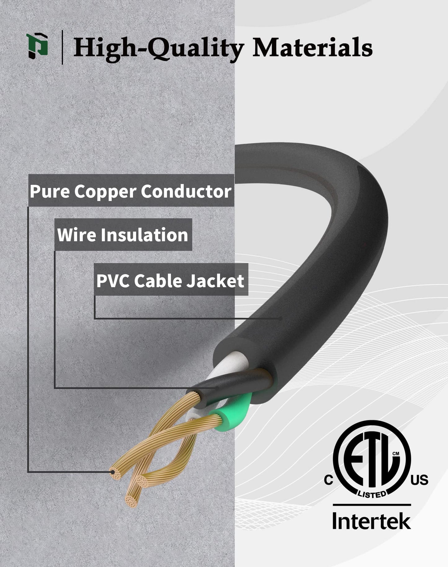 25Ft 12/3 Outdoor Extension Cord with 3-Outlets, Heavy Duty 12 Gauge 3 Prong Extension Cord Waterproof with Lighted end, 15A 12AWG 1875W SJTW, ETL Listed - Great for Garage, Garden and Home, Yellow