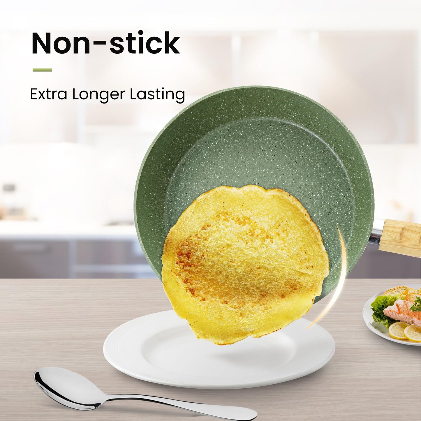 30 Piece Pots and Pans Set Non Stick, Granite Induction Cookware Sets, Nonstick Kitchen Cookware Sets, Non Toxic Cookware Set with Frying Pans and Saucepan, Kitchen Pots and Pans Set, Black