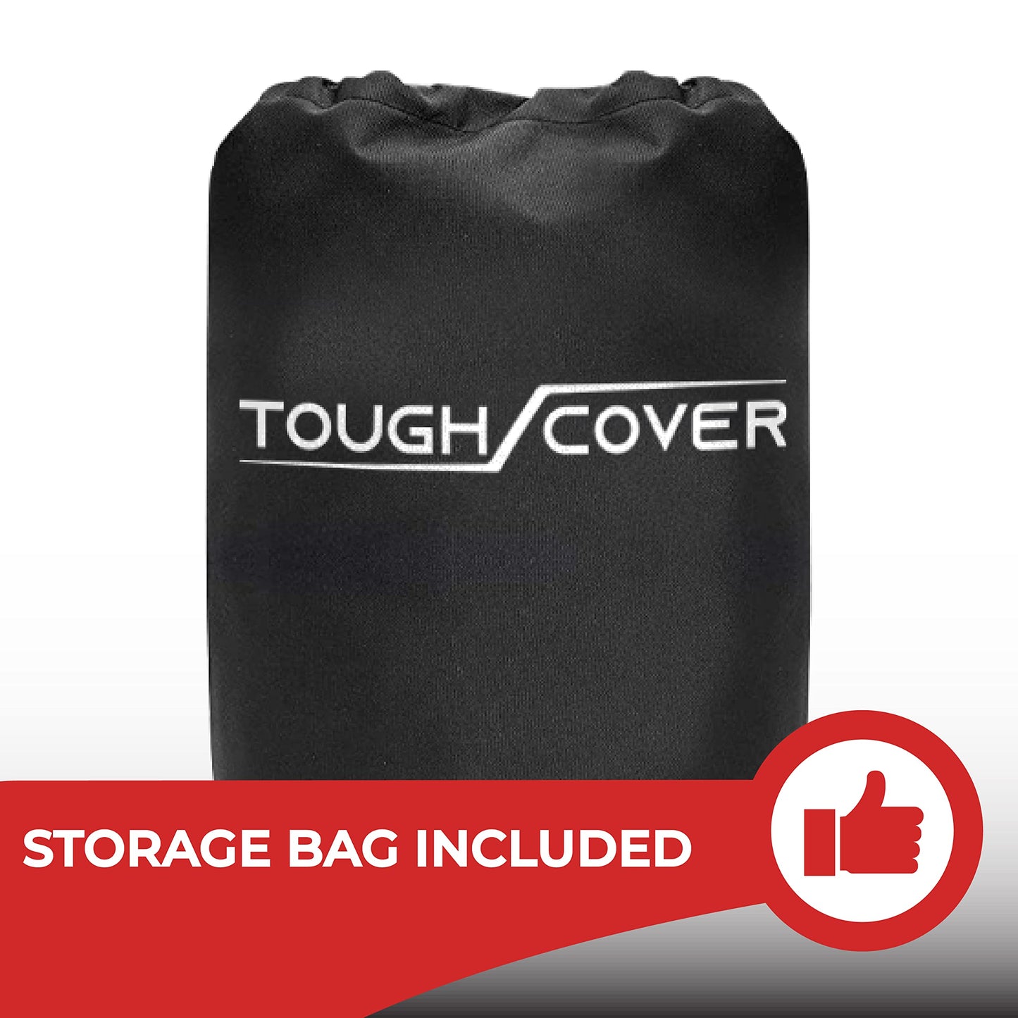Tough Cover ATV Heavy Duty 600D Marine Grade Fabric (Black) - Quad Cover for Kawasaki, Honda, Polaris, Yamaha - Waterproof Protection Against Water, Wind, UV - ATV Waterproof Shield