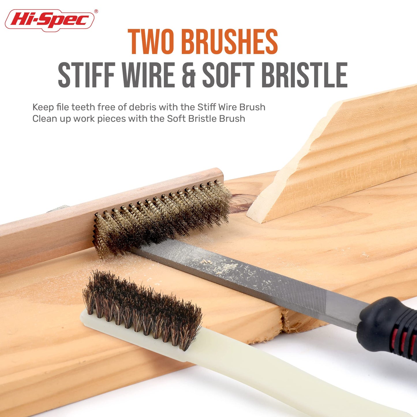 Hi-Spec 17 Piece Metal Hand & Needle File Tool Kit Set. Large & Small Mini T12 Carbon Steel Flat, Half-Round, Round & Triangle Files. Complete in a Zipper Case with a Brush