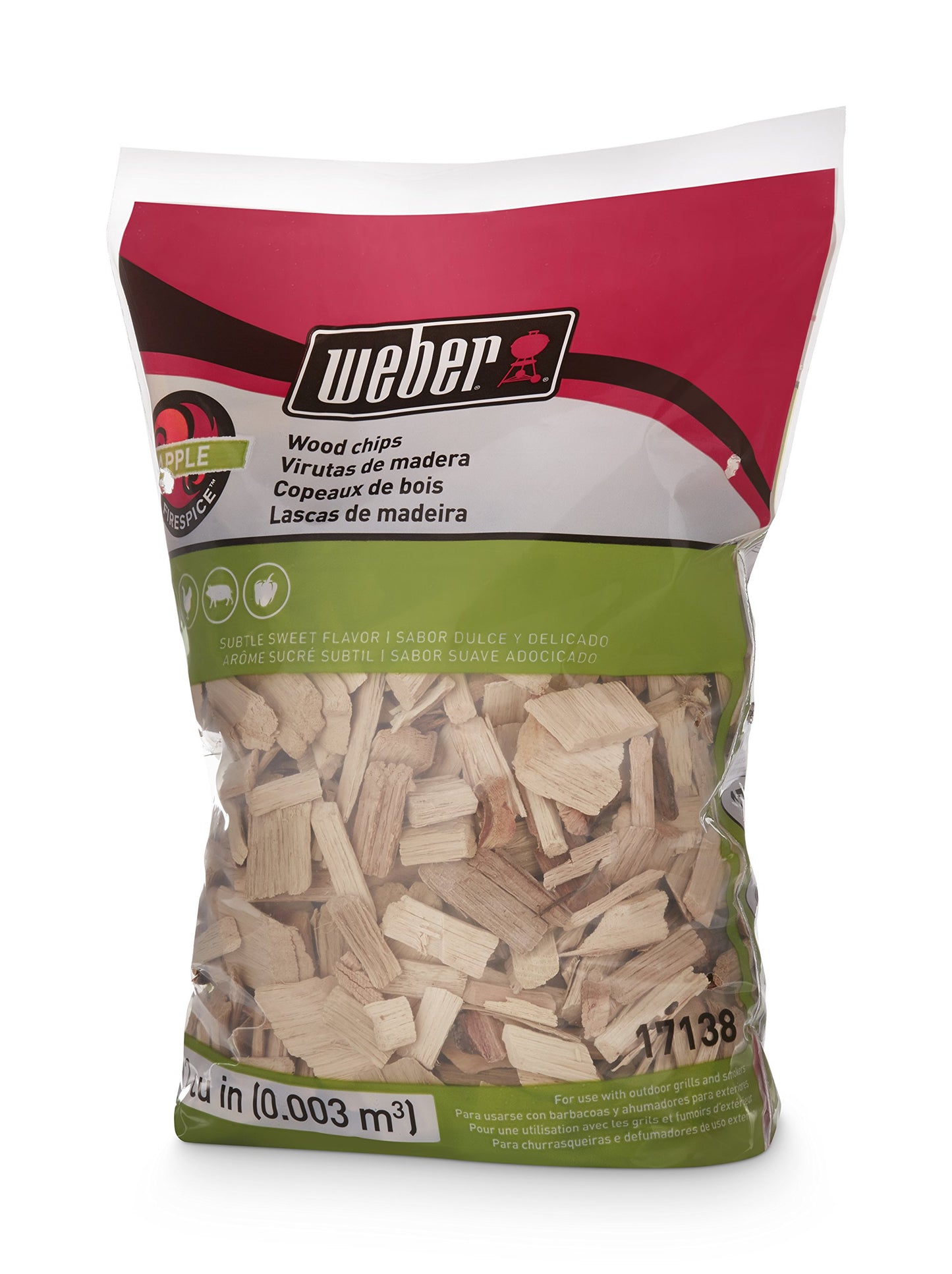 Weber Apple Wood Chips, for Grilling and Smoking, 192 Cu. in