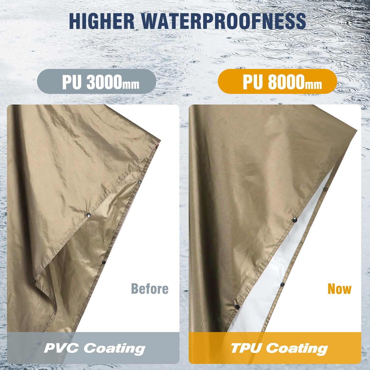 ANYOO Hooded Rain Poncho for Adults Waterproof Lightweight Rain Coat for Men Women Reusable Rain Jacket for Emergency Outdoor