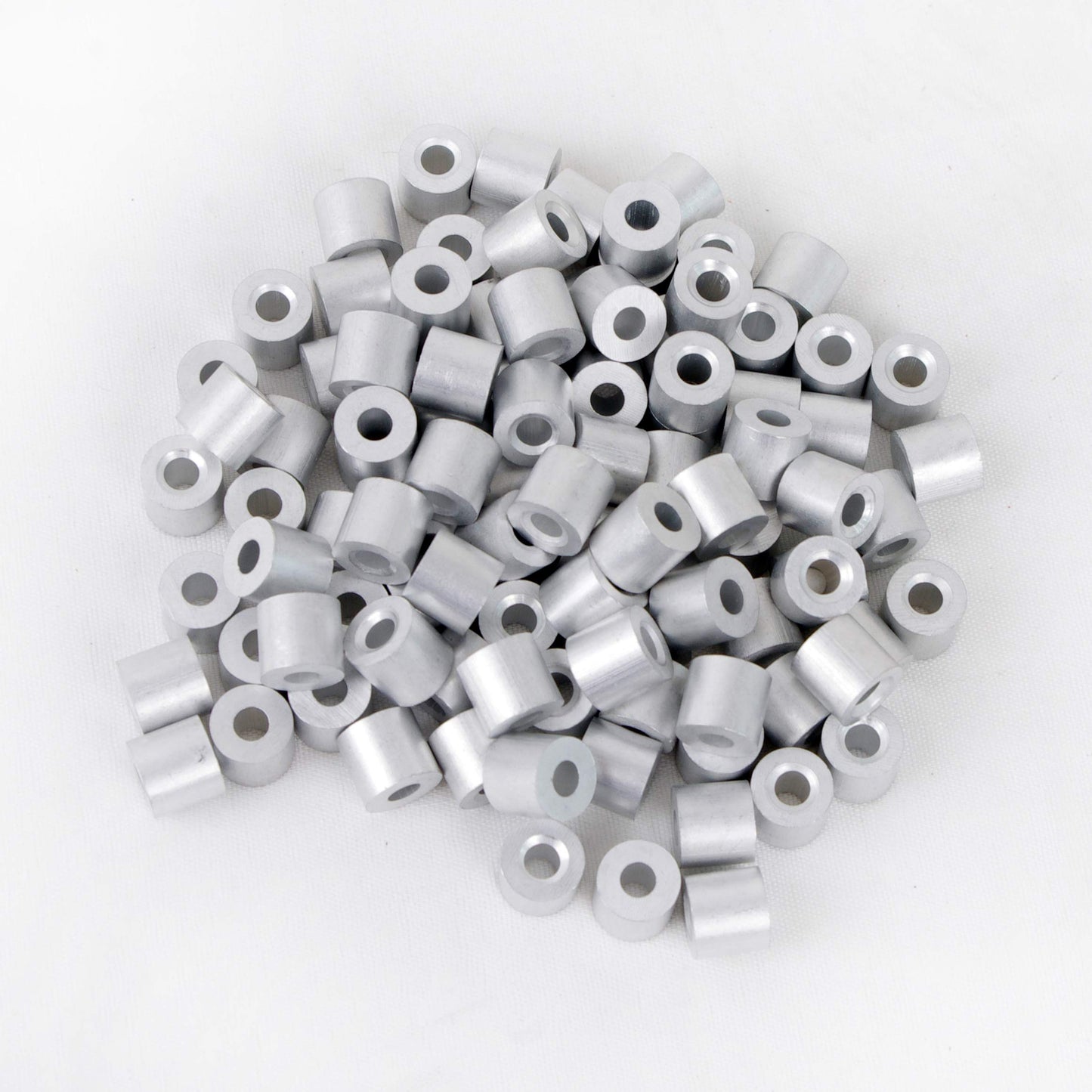 Wire Rope Stop Sleeve, for Wire Rope Dia. 1/16", Aluminum Alloy, PK 100