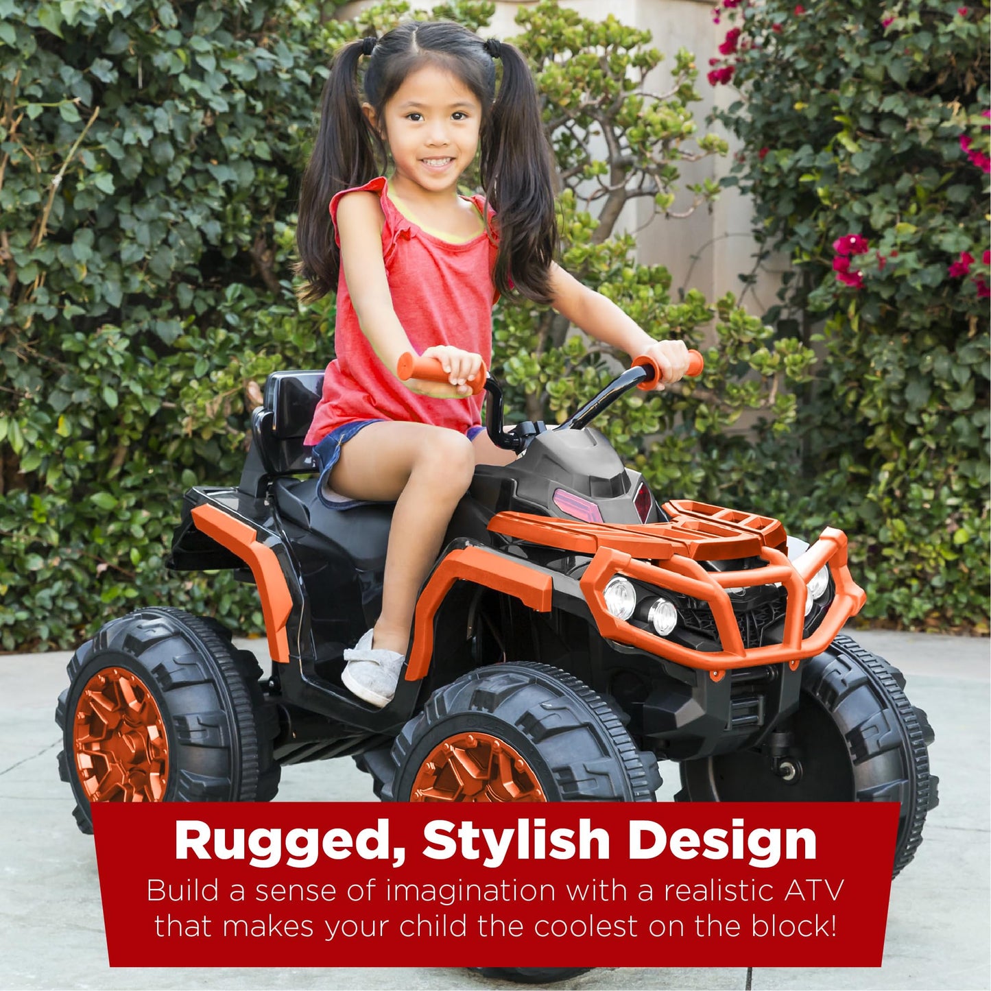 Best Choice Products 12V Kids Ride-On Electric ATV, 4-Wheeler Quad Car Toy w/Bluetooth Audio, 3.7mph Max Speed, Treaded Tires, LED Headlights, Radio - Black
