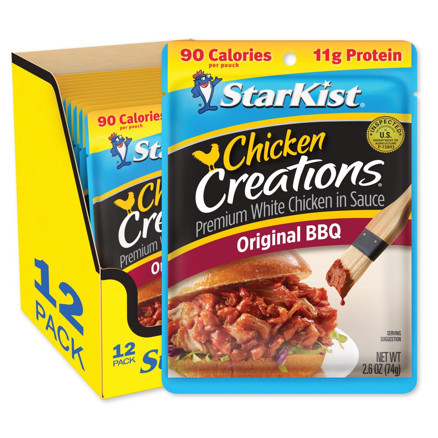 StarKist Chicken Creations, Chicken Salad, 2.6 oz Pouch (Pack of 12)