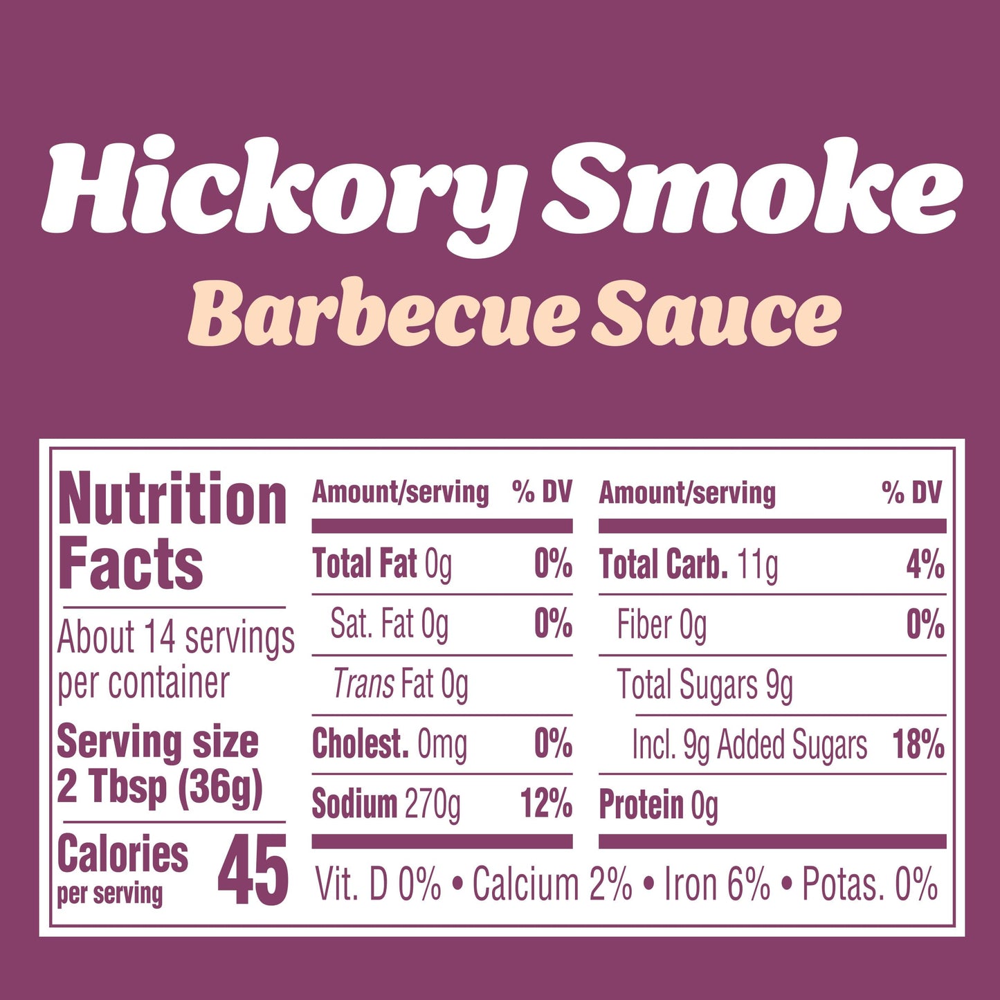 Kraft Hickory Smoke Slow-Simmered Barbecue Sauce, 17.5 oz Bottle
