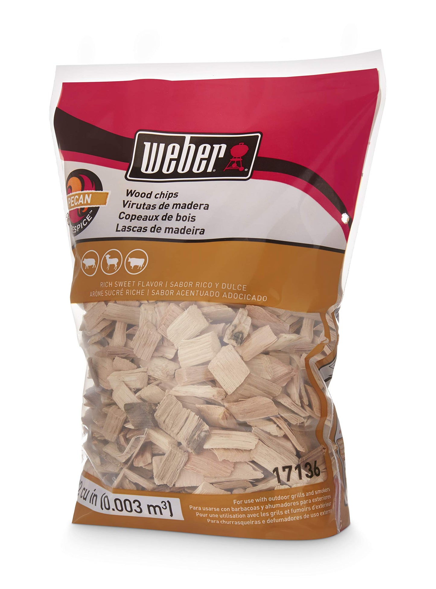 Weber Apple Wood Chips, for Grilling and Smoking, 192 Cu. in