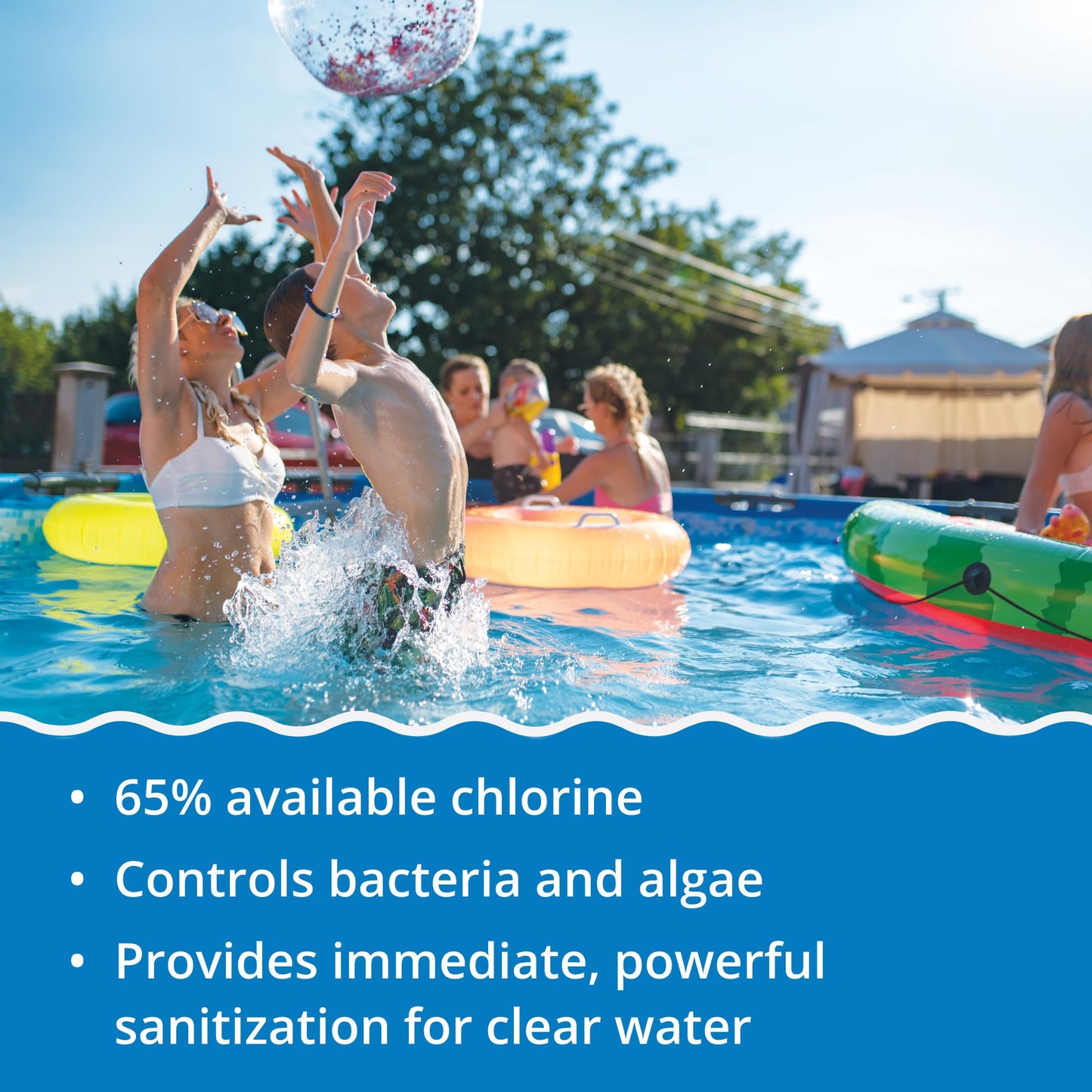 In The Swim Pool Shock – 68% Cal-Hypo Granular Sanitizer for Crystal Clear Water – Defends Against Bacteria, Algae, and Microorganisms - 24 X 1 Pound