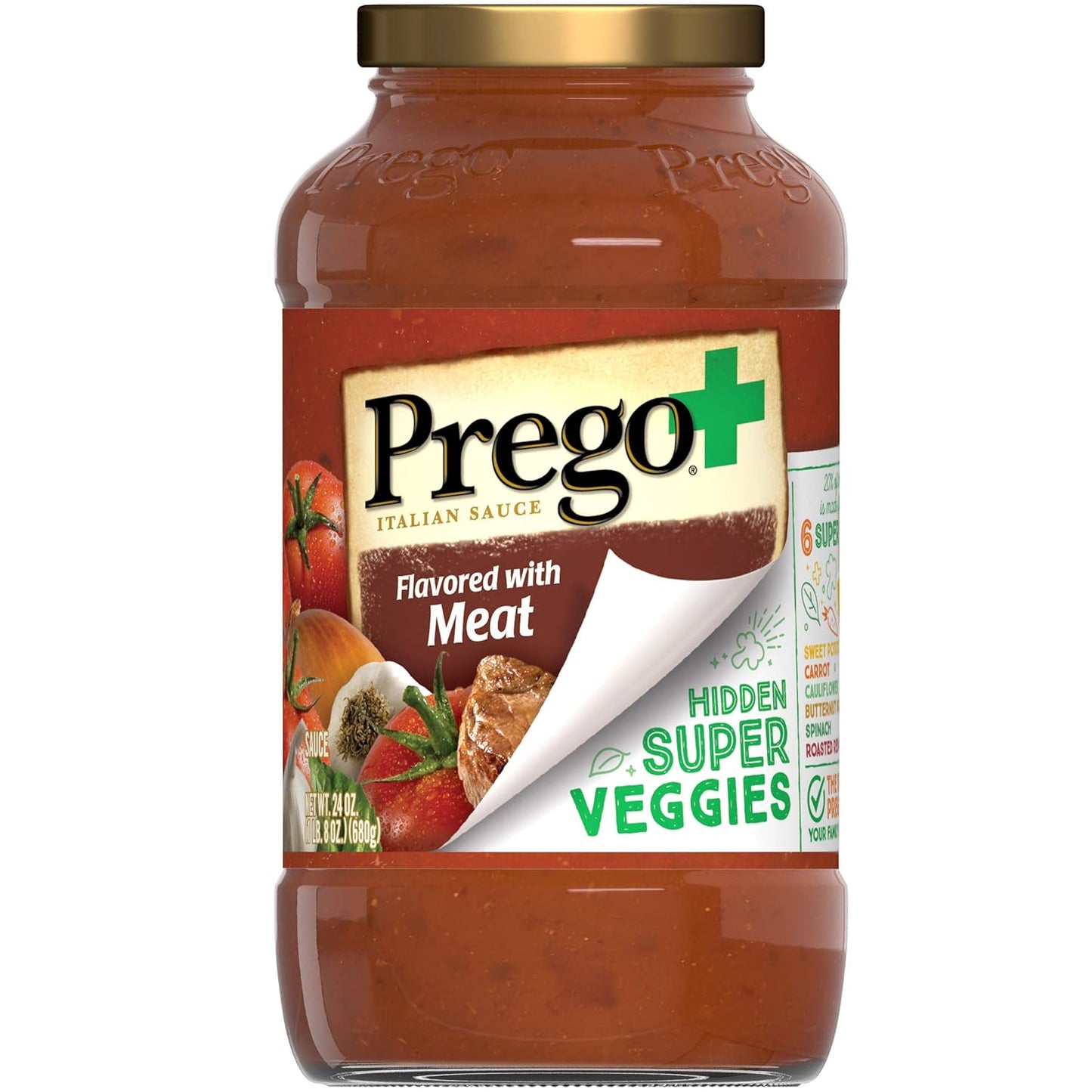 Prego Pasta Sauce, Italian Tomato Sauce with Roasted Garlic & Parmesan Cheese, 24 oz Jar