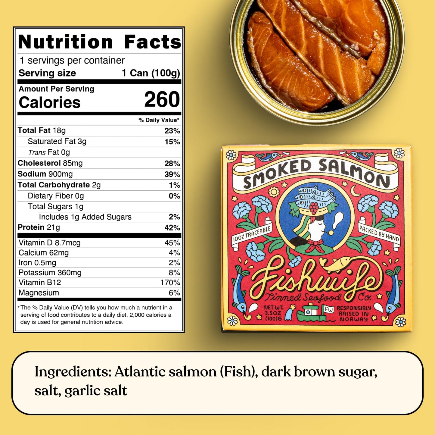 Fishwife Starter 7-Pack (Variety of Tinned Seafood including Smoked Salmon, Rainbow Trout, Sardines, Tuna & More!) | Gluten Free, High Protein | Hand-Packed