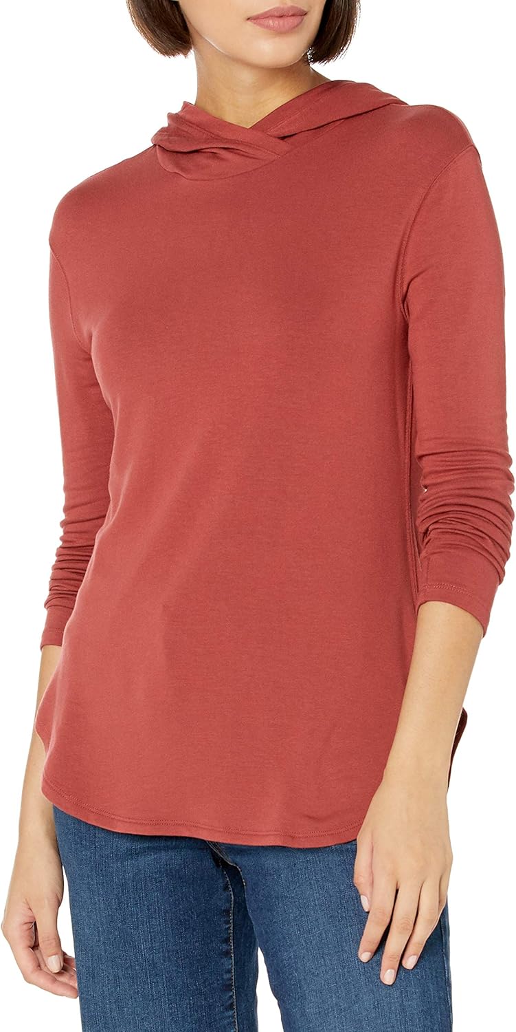 Amazon Essentials Women's Supersoft Terry Hoodie, Standard-Fit Long-Sleeve Pullover
