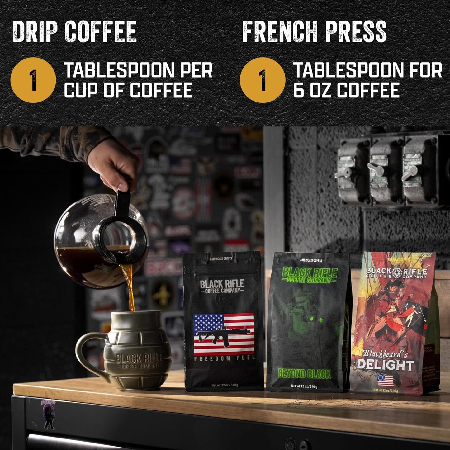 Black Rifle Coffee Company Tactisquatch Dark Roast Ground Coffee, 40 OZ Bag