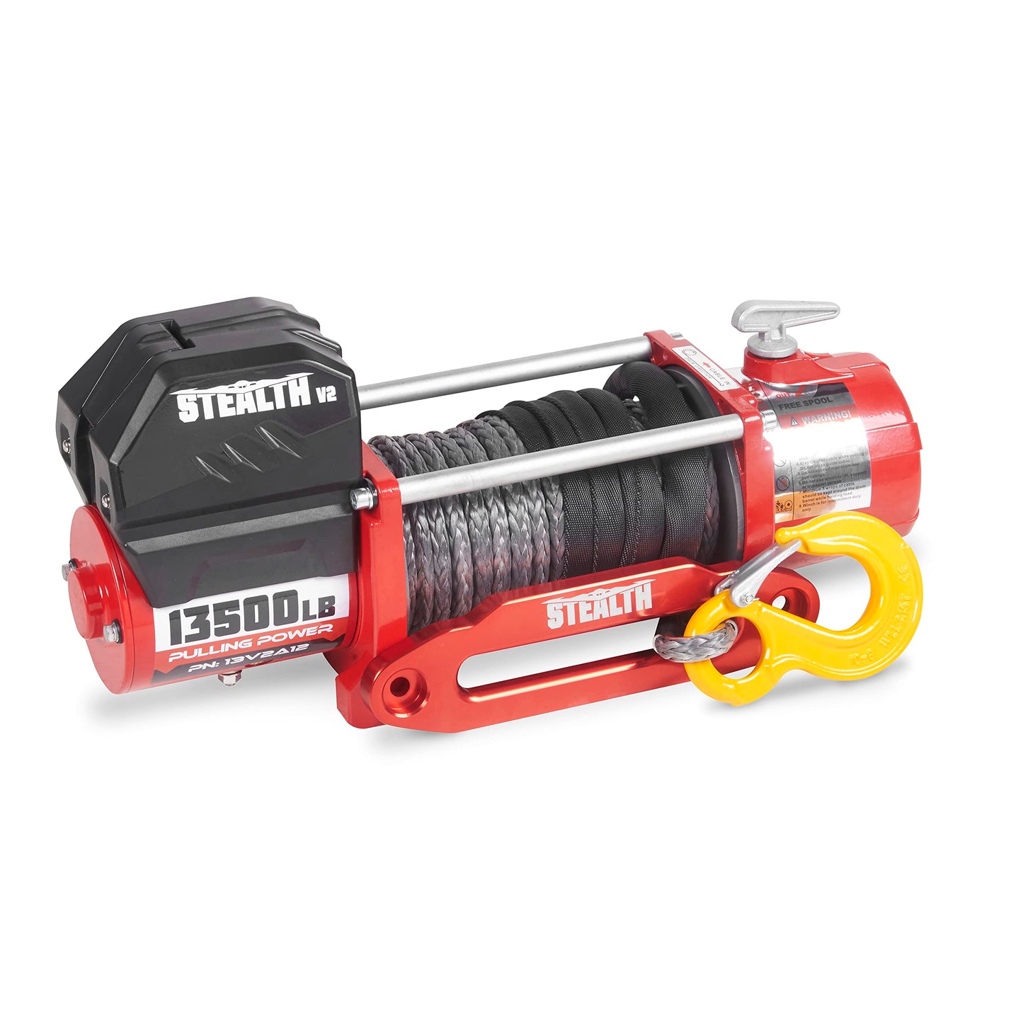 Stealth Winches 13500lb Truck Winch 12V Electric Winch with 2 Wireless remotes and Steel Rope, Perfect for SUV Towing Trailer Winch, Hook, Weatherproof, with Roller Fairlead, Heavy Duty