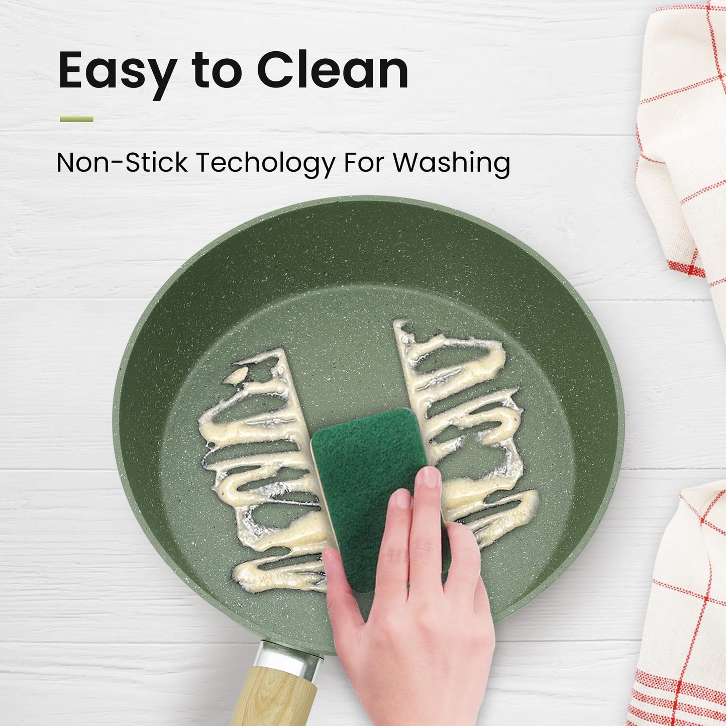 30 Piece Pots and Pans Set Non Stick, Granite Induction Cookware Sets, Nonstick Kitchen Cookware Sets, Non Toxic Cookware Set with Frying Pans and Saucepan, Kitchen Pots and Pans Set, Black