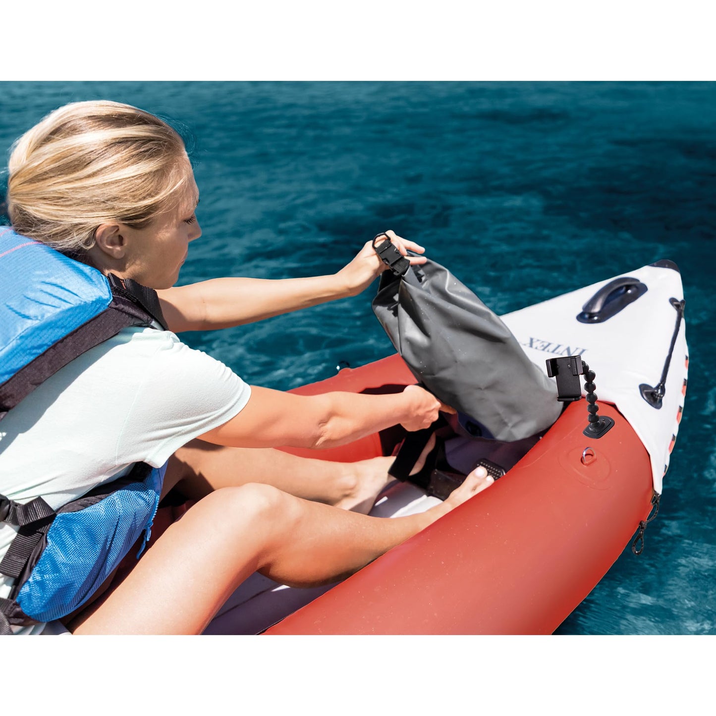 INTEX 68309EP Excursion Pro K2 Inflatable Kayak Set: Includes Deluxe 86in Kayak Paddles and High-Output Pump – SuperTough PVC – Adjustable Bucket Seat – 2-Person – 400lb Weight Capacity, 2-Pack