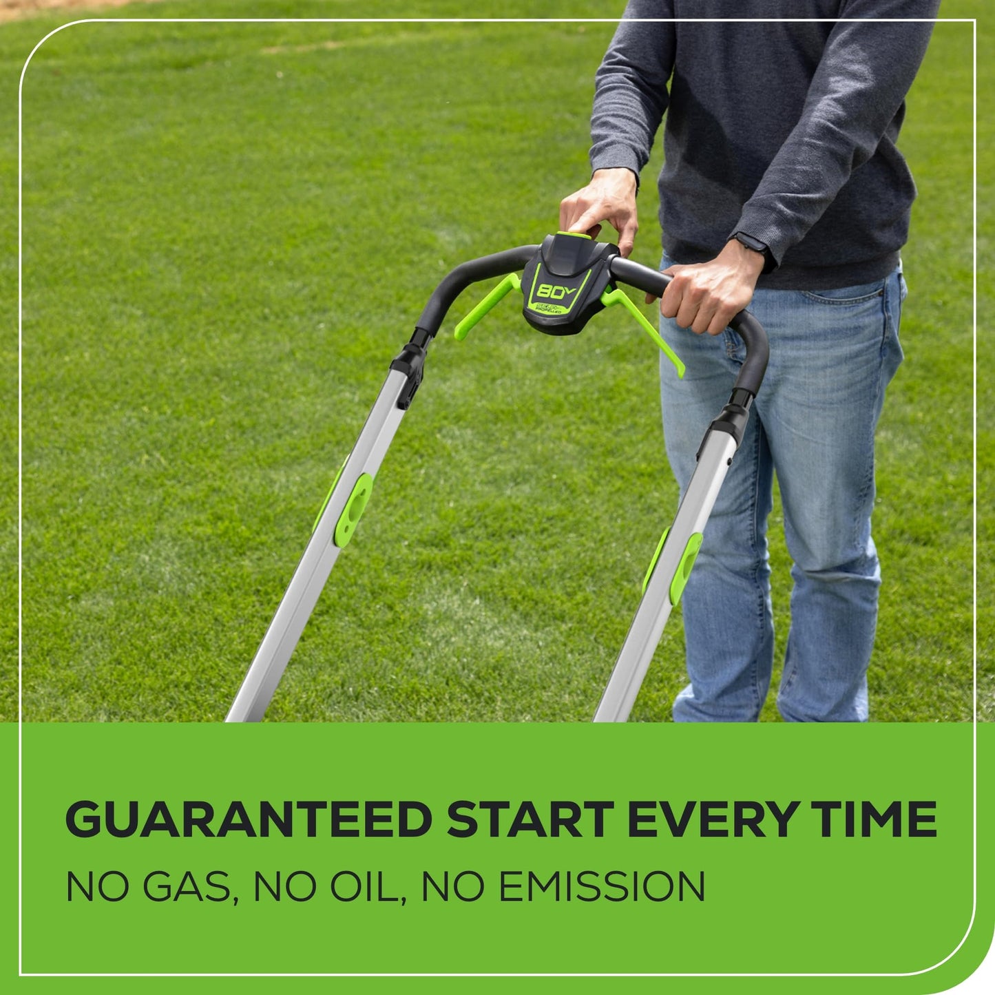 Greenworks 80V 21" Brushless Cordless (Push) Lawn Mower (75+ Compatible Tools), (2) 2.0Ah Batteries and 30 Minute Rapid Charger Included