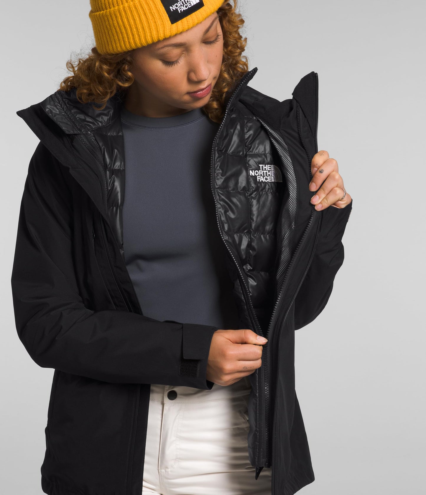 The North Face Women's ThermoBall Eco Snow Triclimate Jacket (Standard and Plus Size), TNF Black, Medium