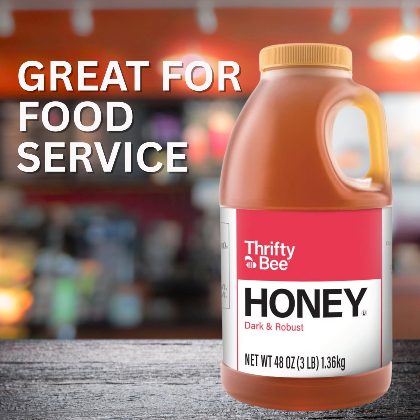 Thrifty Bee Honey, 80 Ounce (5 LB) Large Bulk Honey Jug
