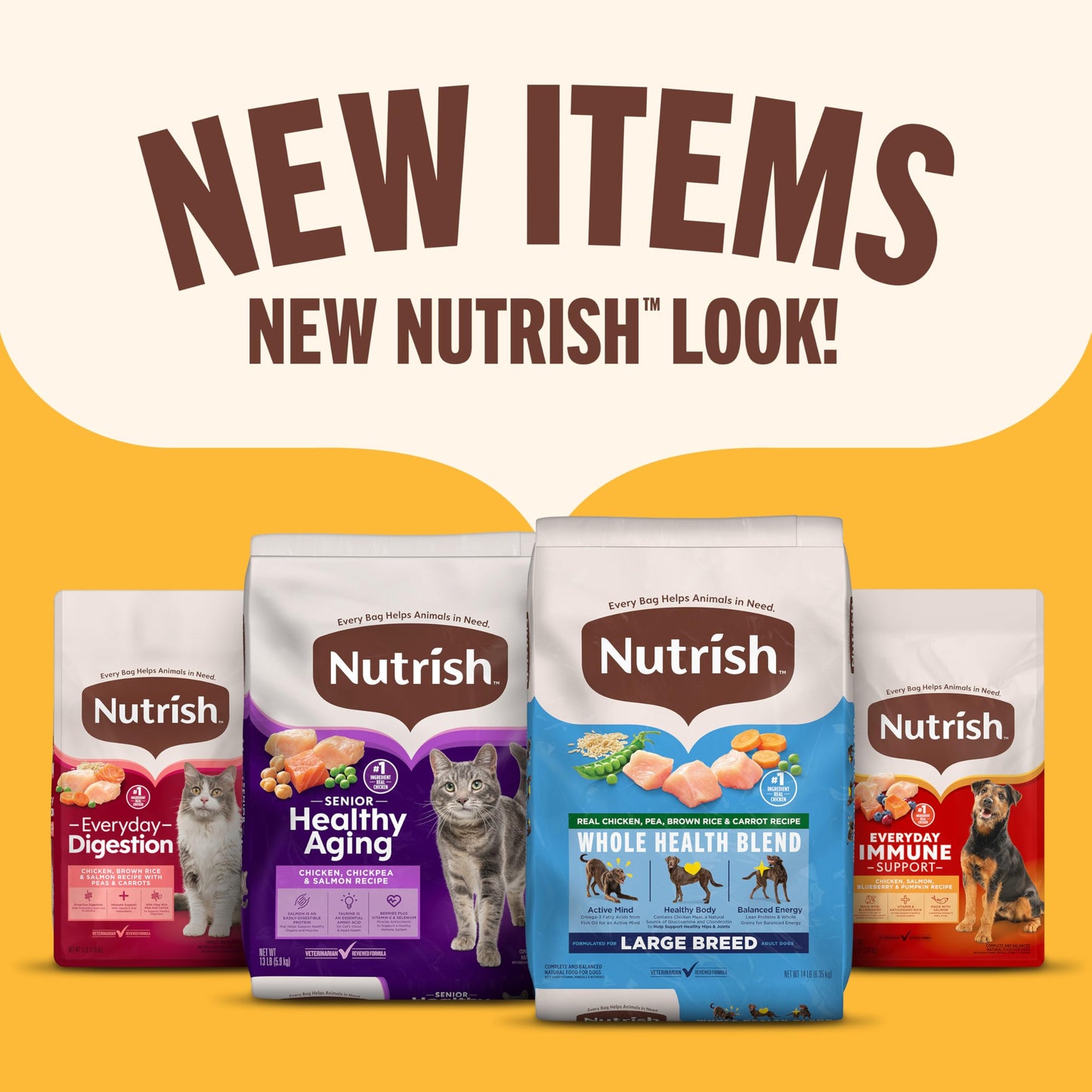 Nutrish Dry Dog Food, Real Beef, Pea & Brown Rice Recipe Whole Health Blend for Adult Dogs, 40 lb. Bag, Packaging May Vary (Rachael Ray)