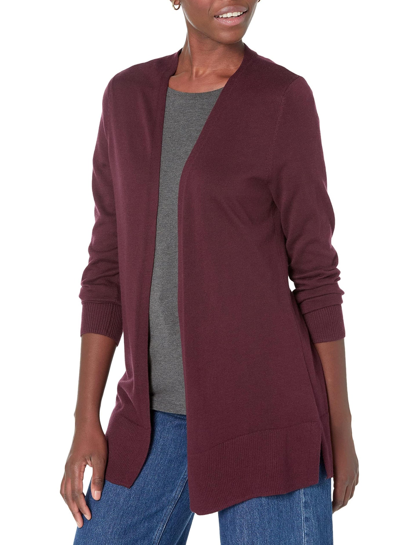 Amazon Essentials Women's Lightweight Long Sleeve Open-Front Cardigan Sweater (Available in Plus Size)