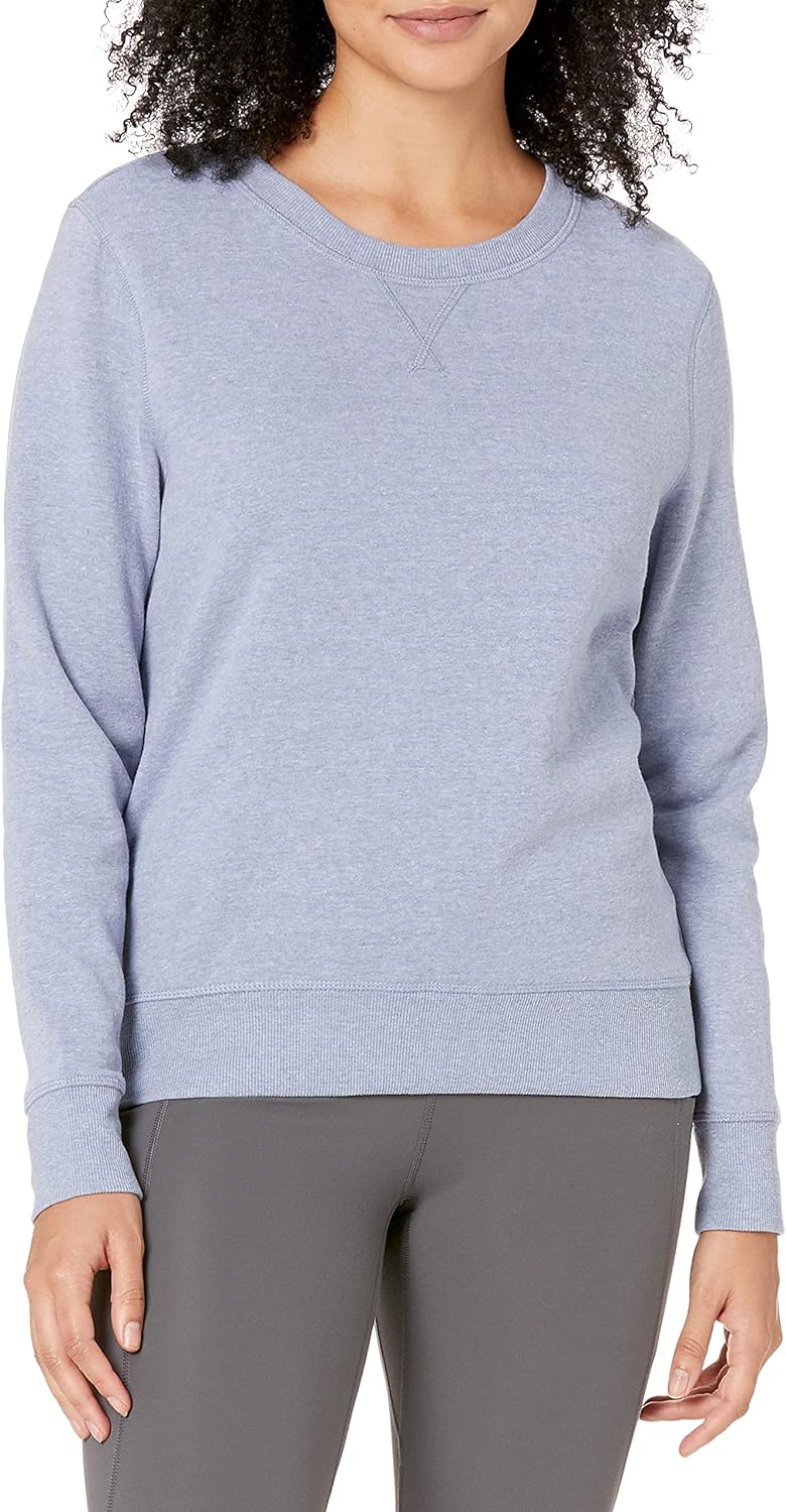 Amazon Essentials Women's Fleece Crewneck Long Sleeve Pullover Sweatshirt (Available in Plus Size)